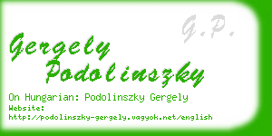 gergely podolinszky business card